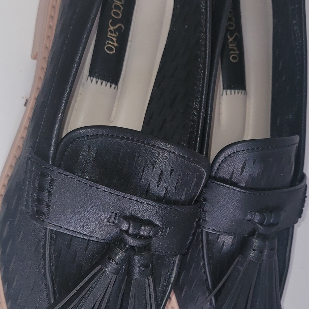 Franco Sarto Black Tassel Loafers - Picture 3 of 4